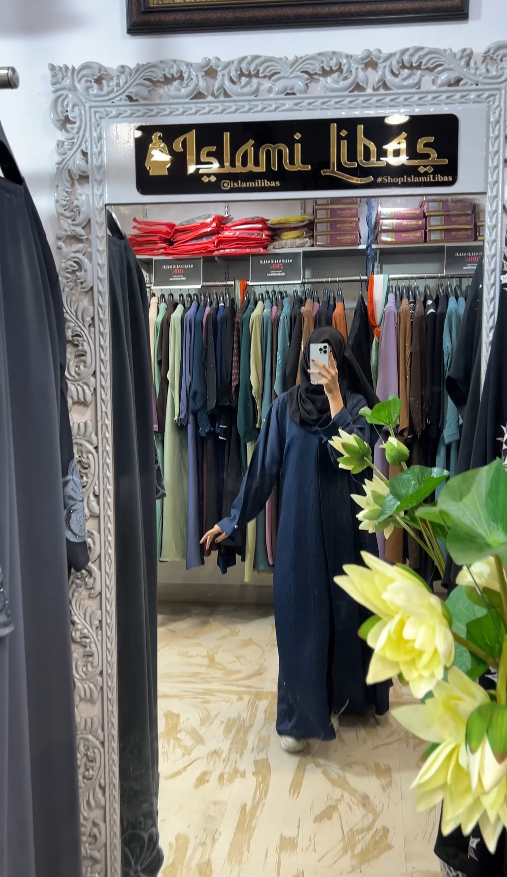 Aakifa Navy Blue Naqab