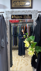 Aakifa Navy Blue Naqab