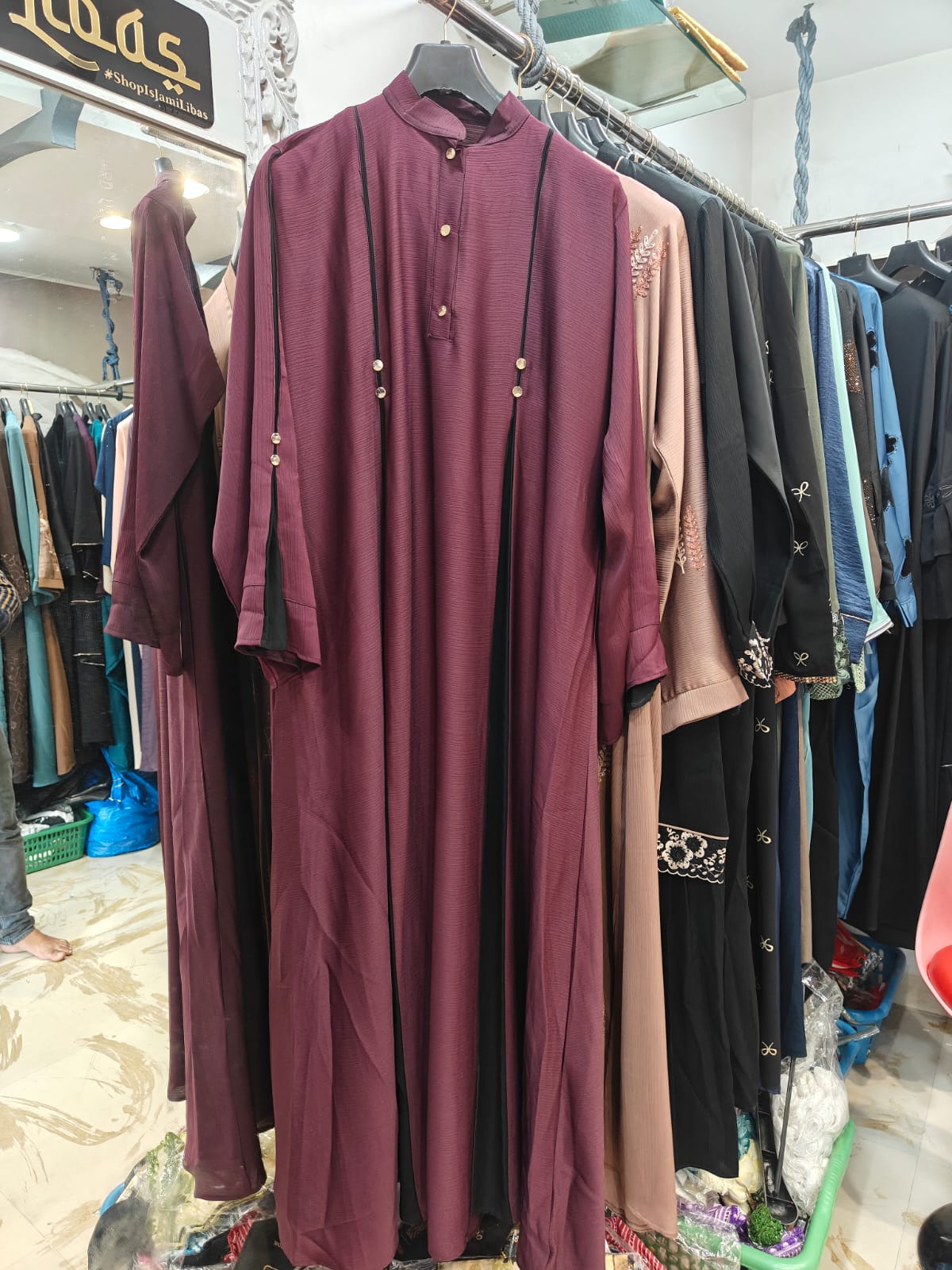 Maroon abaya